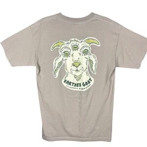 Bayside Earthen Goat T-Shirt Men Large Sage Green Three Eyed Graphic Made in USA